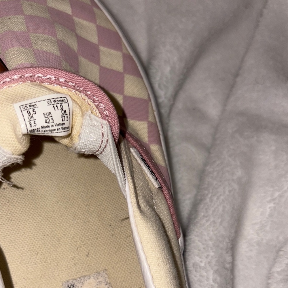 Vans light purple and Cream Checkered Slip-Ons - Picture 5 of 5